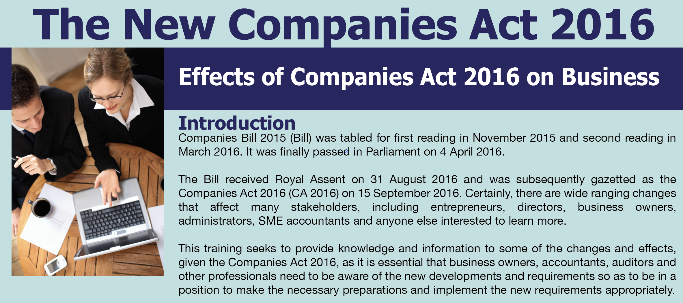 New Companies Act 2016